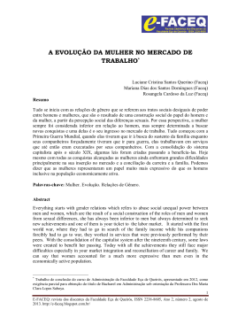 4 - A evolu&ccedil;&atilde;o da mulher no mercado de trabalho