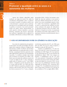 promover a igualdade entre os sexos e a autonomia das mulheres