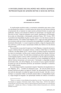 A INVISIBILIDADE DAS MULHERES NOS MEDIA