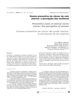 Exame preventivo do câncer de colo uterino: a percepção das