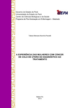 A EXPERIÊNCIA DAS MULHERES COM CÂNCER DE
