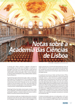 Notas sobre a Academia das Ciências de Lisboa