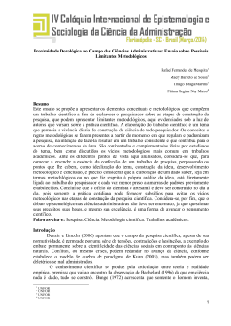 Proximidade Doxológica no Campo das Ciências Administrativas