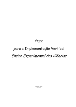 Plano Ensino Experimental das Ci&ecirc;ncias