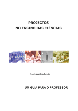 PROJECTOS NO ENSINO DAS CIÊNCIAS