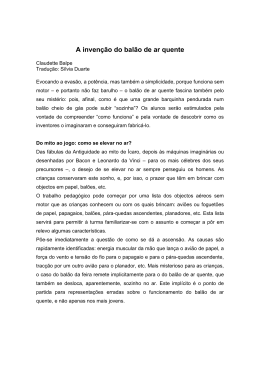 A inven&ccedil;&atilde;o do bal&atilde;o de ar quente