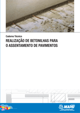 REALIZA&Ccedil;&Atilde;O DE BETONILHAS PARA O ASSENTAMENTO