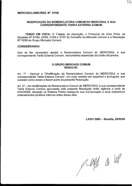 mercosuligmcires. n° 57108 modificação da nomenclatura