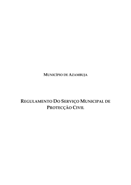 regulamento do serviço municipal de protecção civil