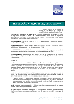 RESOLU&Ccedil;&Atilde;O N&ordm; 42, DE 16 DE JUNHO DE 2009