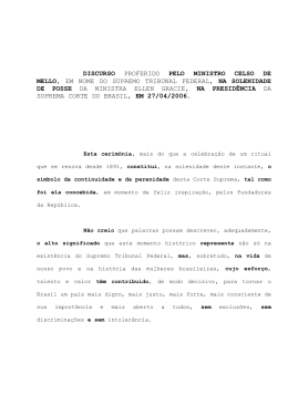 discurso de posse da ministra ellen gracie