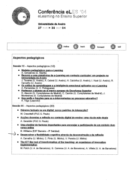 Confer&ecirc;ncia eLES`04 - eLearning no Ensino