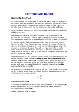 ELETRICIDADE B&Aacute;SICA Corrente El&eacute;trica