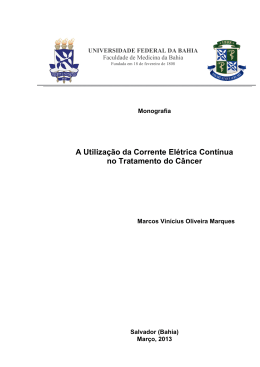 A Utiliza&ccedil;&atilde;o da Corrente El&eacute;trica Cont&iacute;nua no Tratamento
