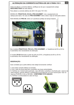 ALTERAÇÃO DA. CORRENTE ELÉTRICA DE 220 V