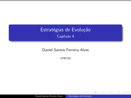 Estrat&eacute;gias de Evolu&ccedil;&atilde;o - Cap&iacute;tulo 4