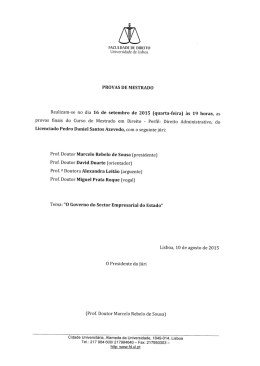 Dr. Pedro Daniel Santos Azevedo - Faculdade de Direito de Lisboa