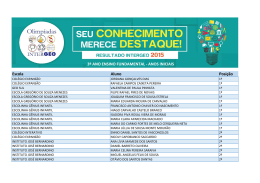 Escola Aluno Posição 3º ANO ENSINO