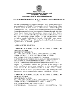 Aos cinco dias do m&ecirc;s de fevereiro de dois mil e treze, &agrave;s 8h40 (oito