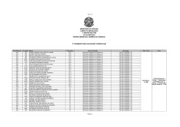 2&ordf; Chamada para Avalia&ccedil;&atilde;o Curricular - 1&ordf; Regi&atilde;o Militar