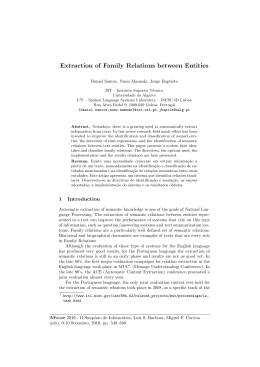 Extraction of Family Relations between Entities - INESC-ID