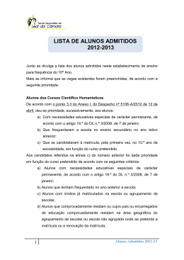 10&ordm; ANO - Agrupamento de Escolas Leal da C&acirc;mara