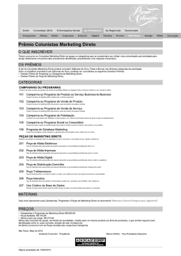 Pr&ecirc;mio Colunistas Marketing Direto 2014