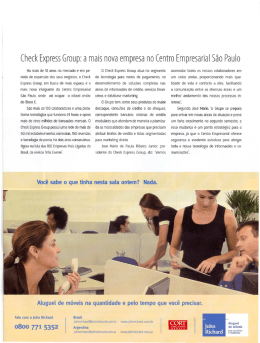 a mais nova empresa no Centro Empresarial S&atilde;o