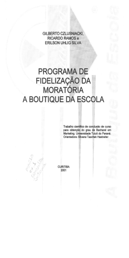 programa de fidelizacao da moratoria a boutique da escola