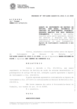 AC&Oacute;RD&Atilde;O da 4&ordf; Turma