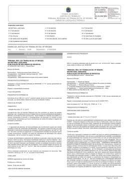 poder judici&aacute;rio justi&ccedil;a do trabalho tribunal regional