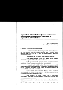 Improbidade Administrativa: algumas cDlltrov&eacute;rsias dDutrin&aacute;rias e