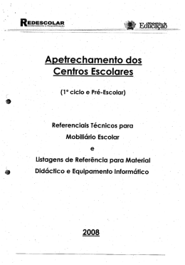 Apetrechamento dos Centros Escolares - Mais Centro