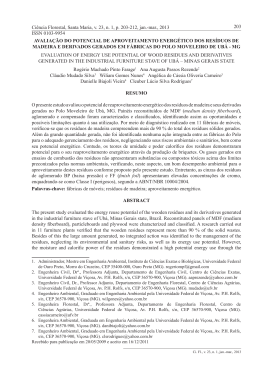 EVALUATION OF ENERGY USE POTENTIAL OF WOOD RESIDUES