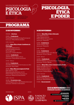 PSICOLOGIA E &Eacute;TICA PSICOLOGIA, &Eacute;TICA E PODER