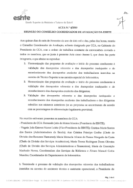 Aos quinze dias do m&ecirc;s de Fevereiro do ano de dois mil e