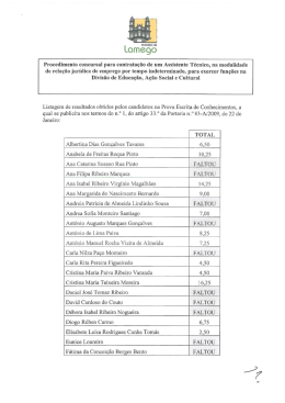 Resultado da prova escrita de conhecimento