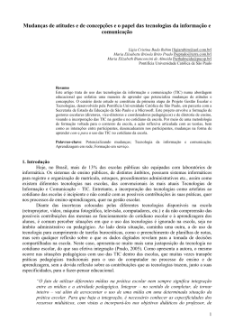 Mudanças de atitudes e de concepções e o papel das tecnologias