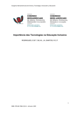 Import&acirc;ncia das Tecnologias na Educa&ccedil;&atilde;o Inclusiva