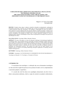 o desafio do educador no planejamento e aplicação da