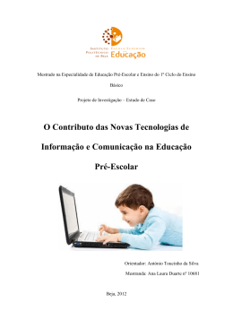 Projeto de investiga&ccedil;&atilde;o - Estudo de Caso