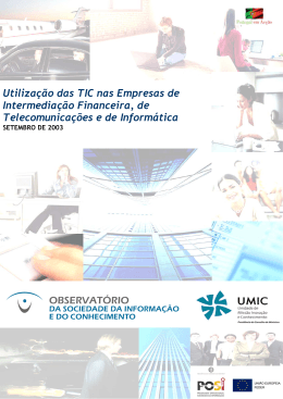 Utilização das TIC nas Empresas de Intermediação Financeira