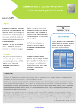 Aprose destaca a Keyvalue como parceiro na &aacute;rea das tecnologias