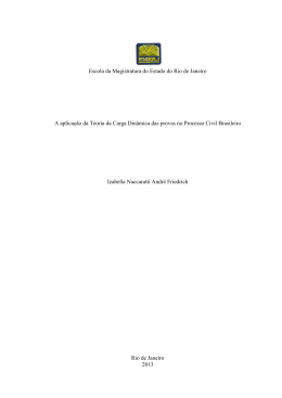 A aplica&ccedil;&atilde;o da Teoria da Carga Din&acirc;mica das provas no