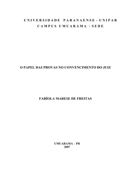 sedeo papel das provas no