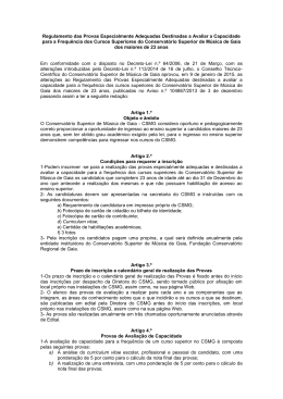 Regulamento das Provas Especialmente Adequadas Destinadas a