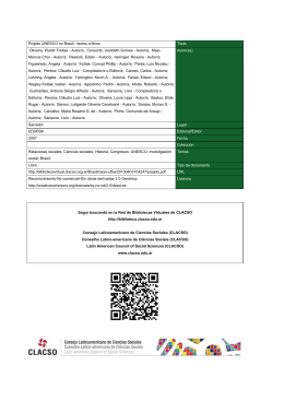 Projeto UNESCO no Brasil : textos cr&iacute;ticos Titulo Oliveira