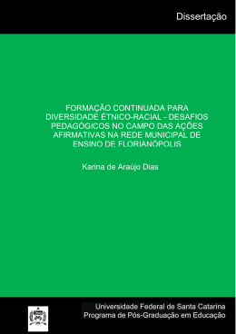 Forma&ccedil;&atilde;o Continuada para a diversidade &eacute;tnico