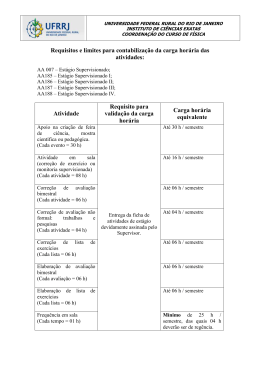 Est&aacute;gio - contabiliza&ccedil;&atilde;o das horas