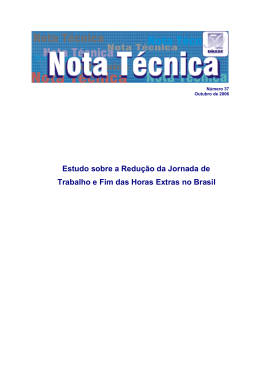 Estudo sobre a Redu&ccedil;&atilde;o da Jornada de Trabalho e Fim das Horas